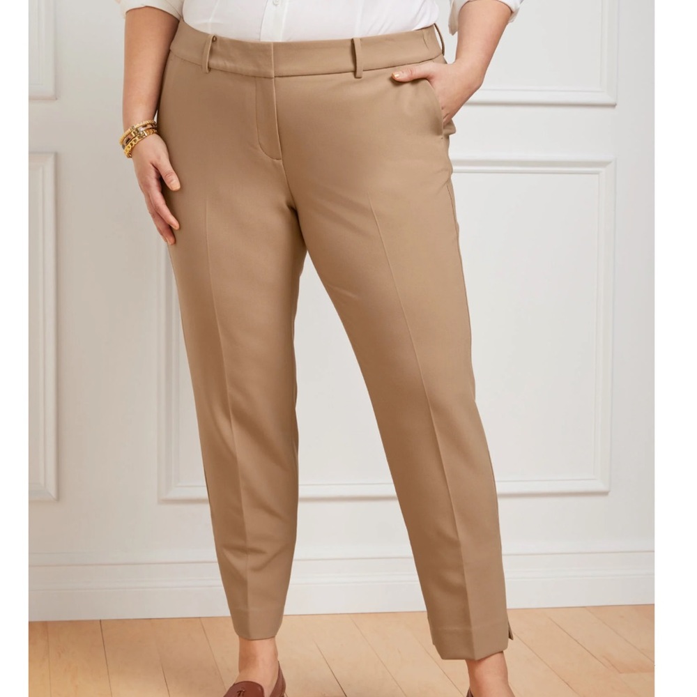 NWT Talbots High-waist Hampshire Ankle pants in “Rattan” color.